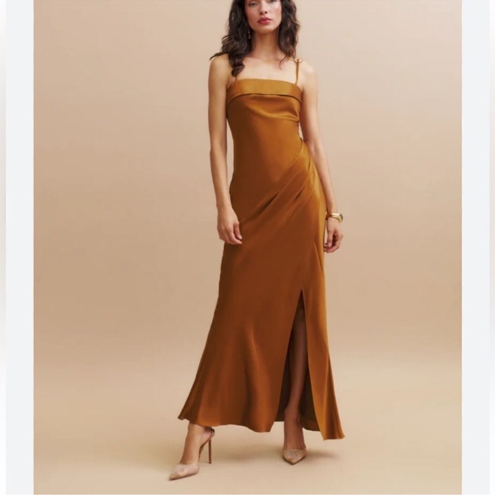 Reformation Landen Silk Dress
